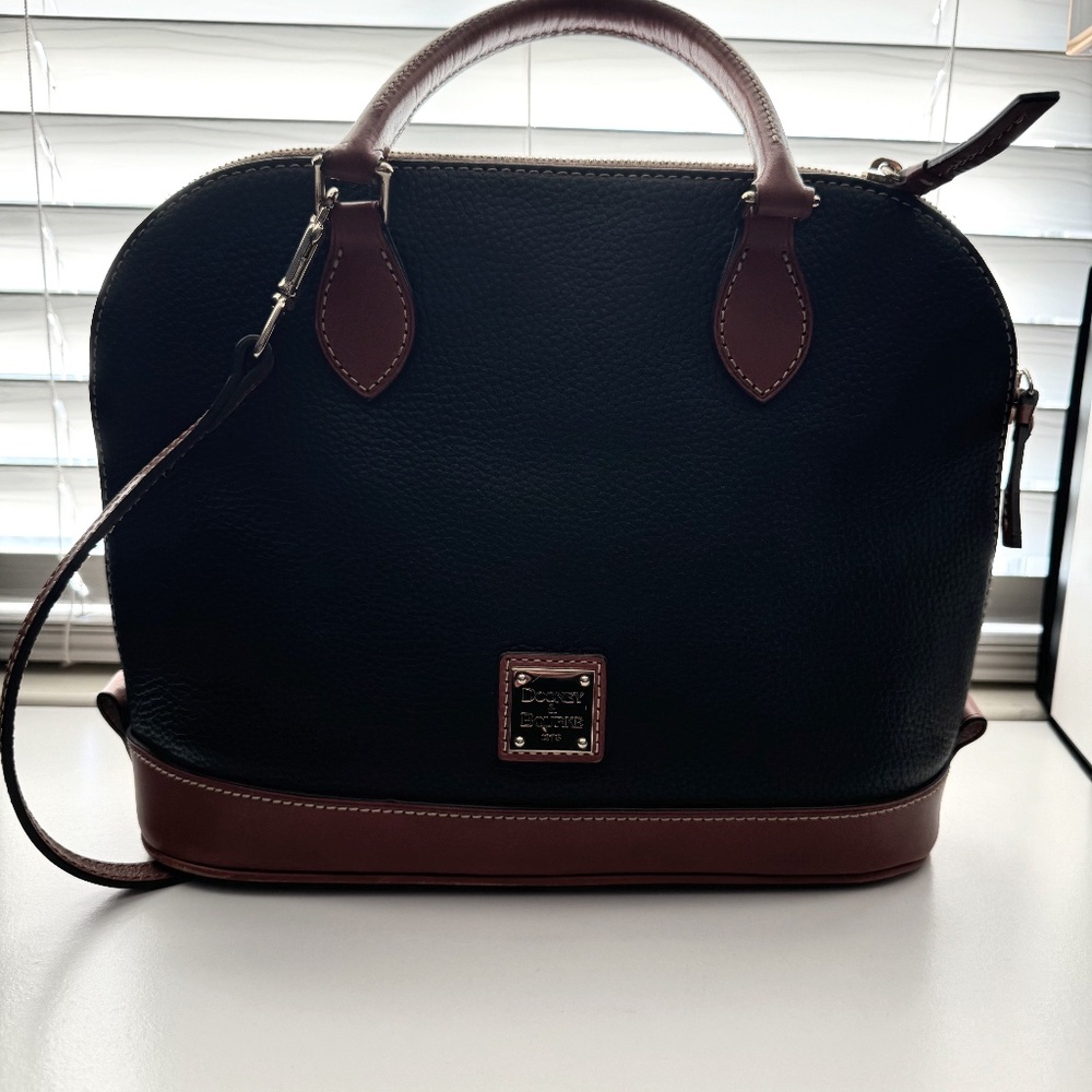 Black Leather Dooney & Bourke Handbag